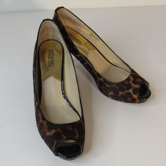MICHAEL Michael Kors Shoes - MICHAEL KORS Leopard Calf Hair Open Toe Pump